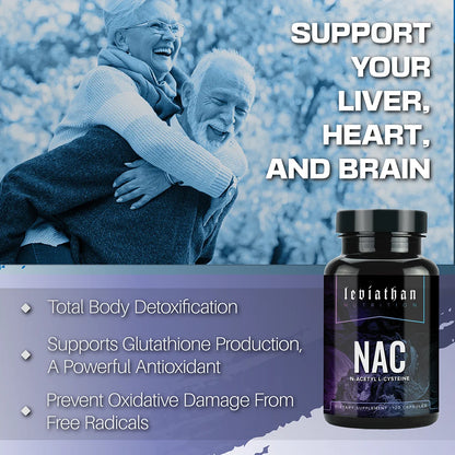 NAC - N-Acetyl L-Cysteine 600Mg, 120 Capsules - Gluten Free NAC Supplement