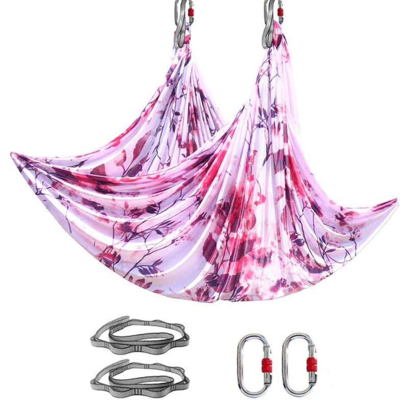 Aerial Yoga Hammock Suitable for Home Fitness Anti-Gravity Swing Pilates Inversion Exercises All Levels of Yoga Starter Kit