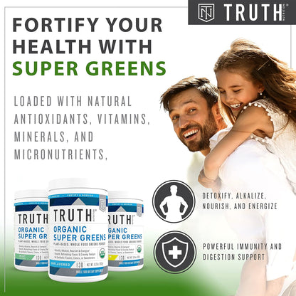  Organic Green Superfood Powder to Boost Energy &amp; Immunity, Healthy Digestion for Men &amp; Women