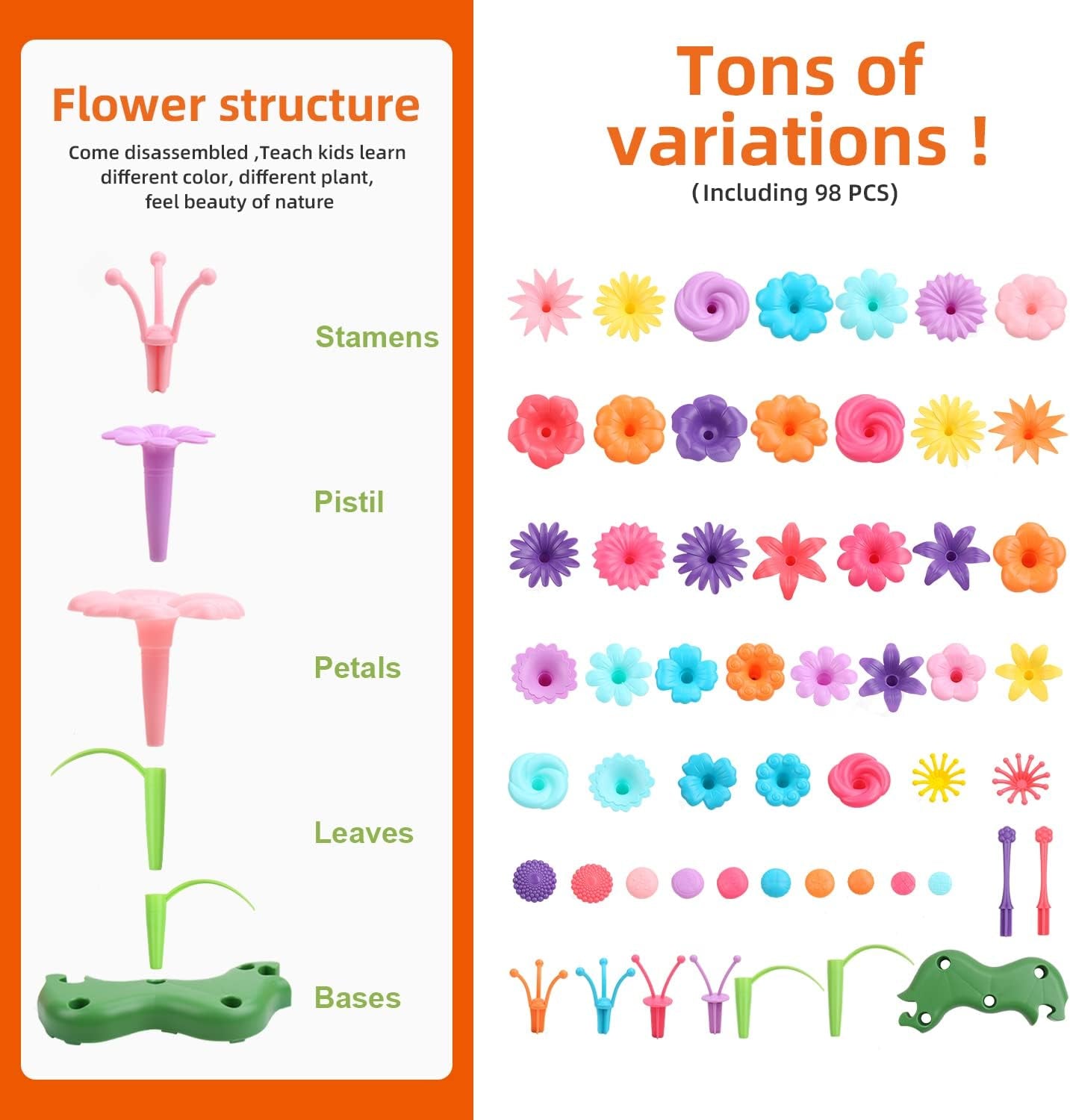  Flower Garden Building Toys