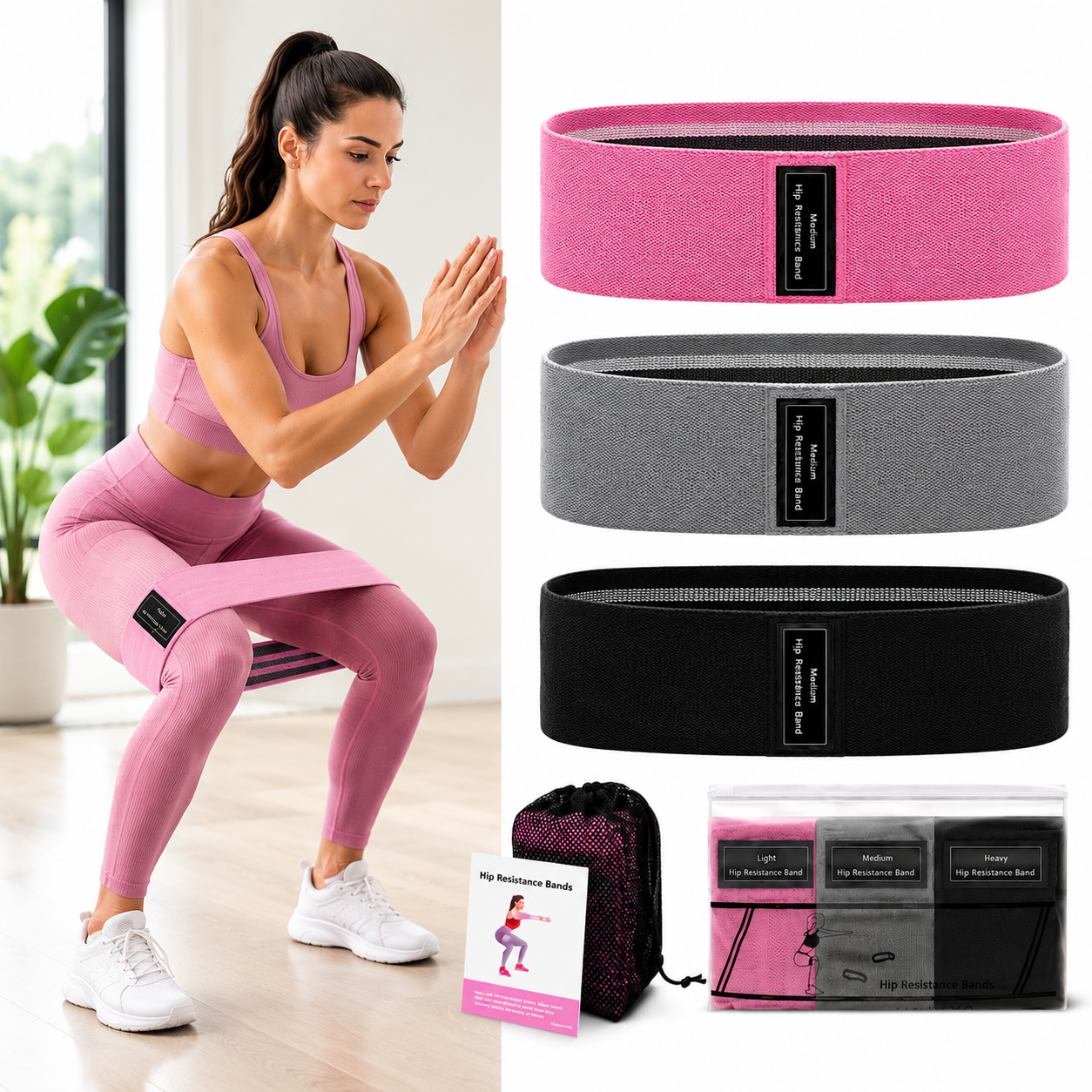 Fabric Resistance Bands - Set of 3