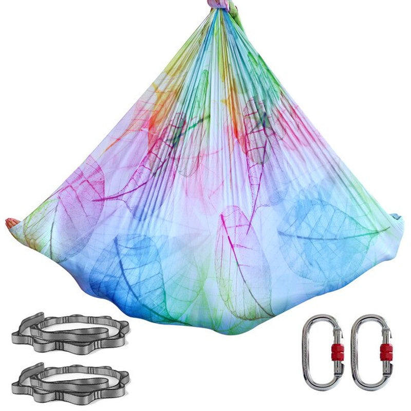 Aerial Yoga Hammock Suitable for Home Fitness Anti-Gravity Swing Pilates Inversion Exercises All Levels of Yoga Starter Kit