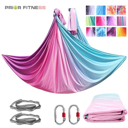 Aerial Yoga Hammock Suitable for Home Fitness Anti-Gravity Swing Pilates Inversion Exercises All Levels of Yoga Starter Kit