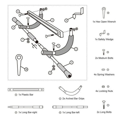 Adjustable Indoor Fitness Door Frame Multi-Functional Doorway Pull up Bar