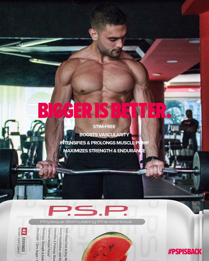 P.S.P. Physique Stimulating Preworkout 672G Zero Sugar Caffeine Free (Watermelon)